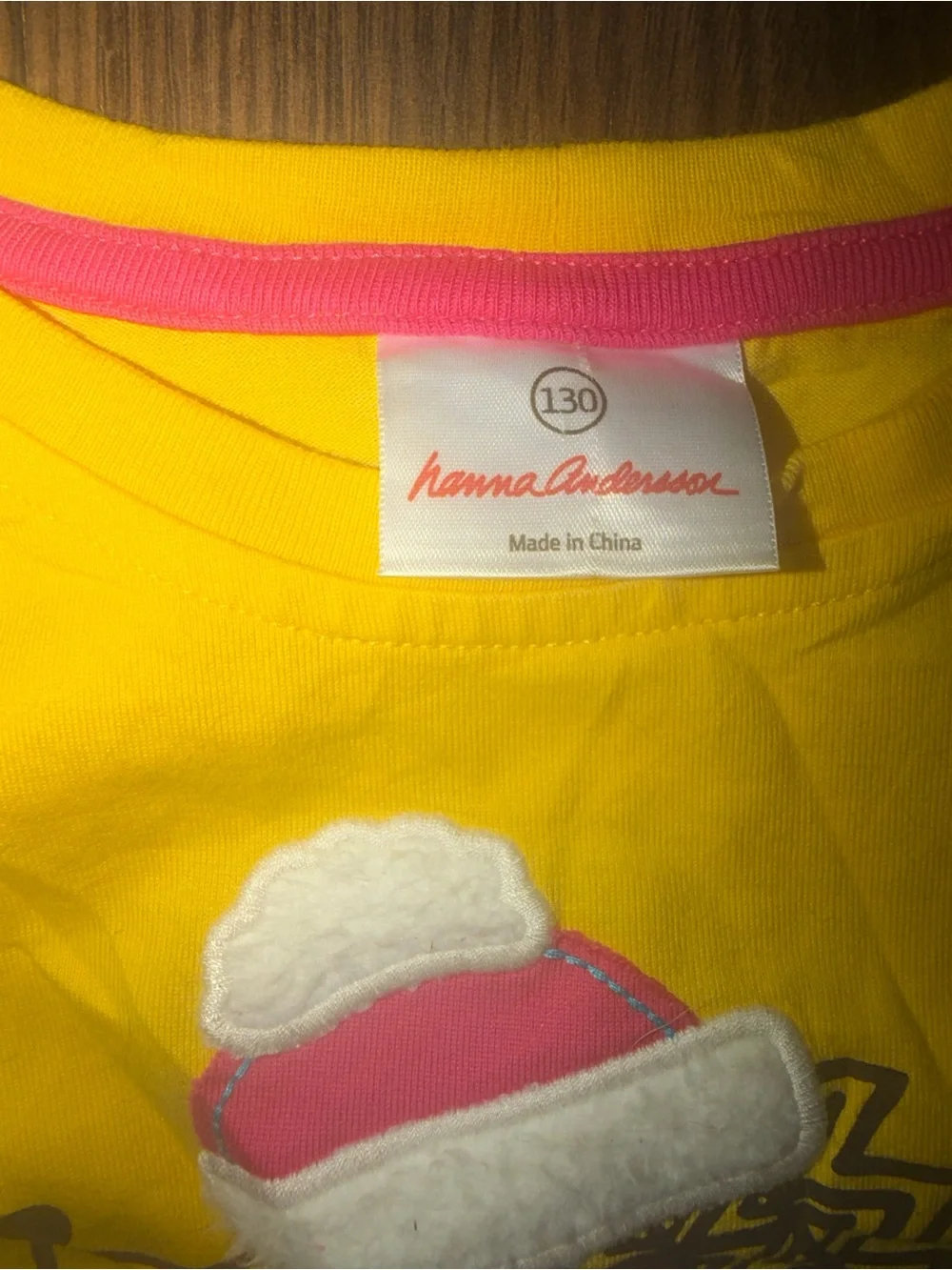 Hanna Andersson Yellow Long-Sleeve Hedgehog Tee with Pink Accents